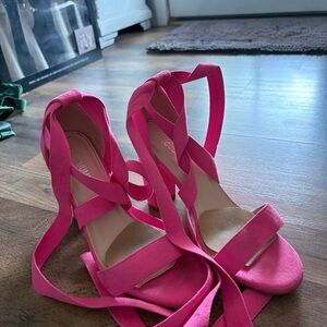 Pink Strappy Sandals